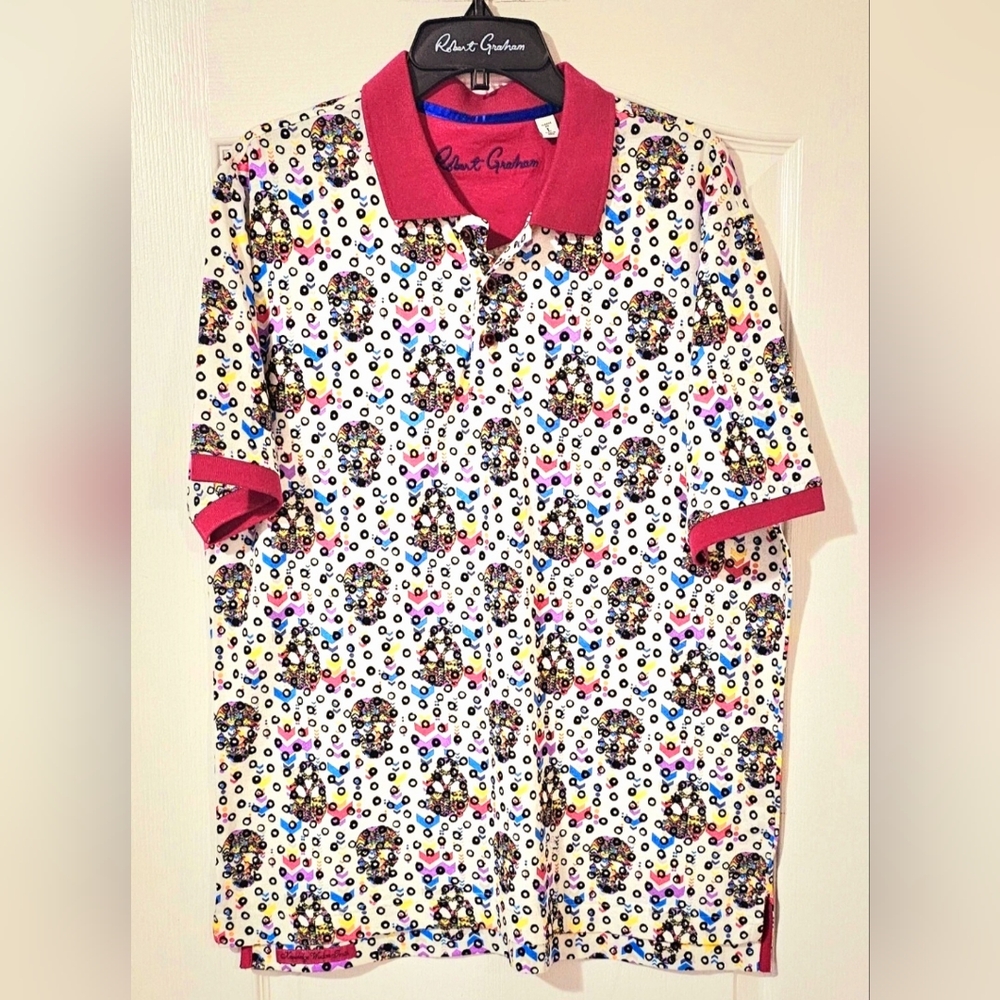 Robert Graham Multicolor Patterned Men's Polo New Without Tags Size Large